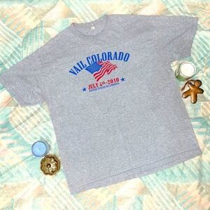 Alstyle Vail Colorado July 4th, 2010 Grey Men XL Holiday Event Comfy USA